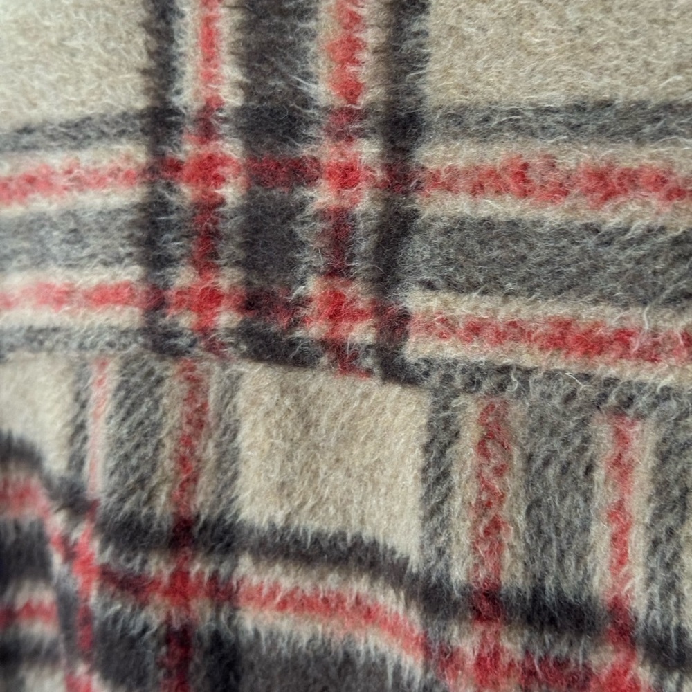 ASOS Tan/Red/Brown Plaid Shirt Jacket - Picture 5 of 5